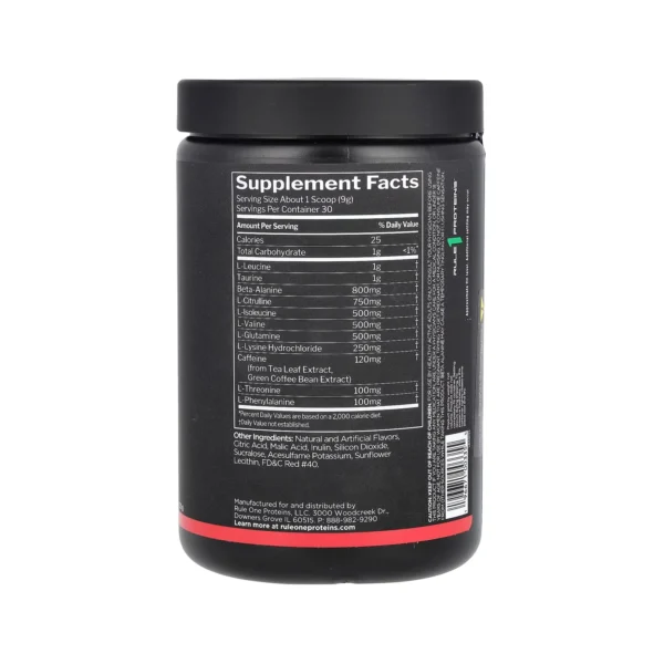 Rule 1 - Energized Amino, Watermelon - back