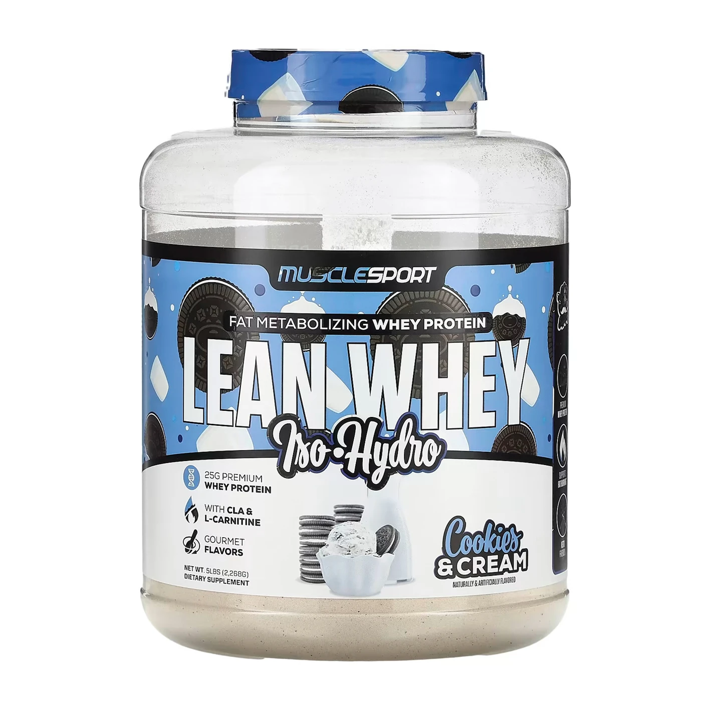 MuscleSport Lean whey - Cookies & Cream